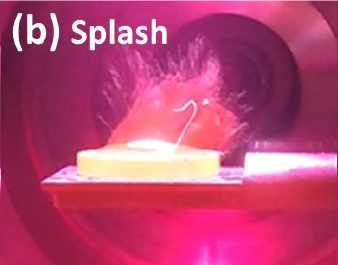 Formation de bulles dans de l’étain liquide exposé à un plasma d’hydrogène image b