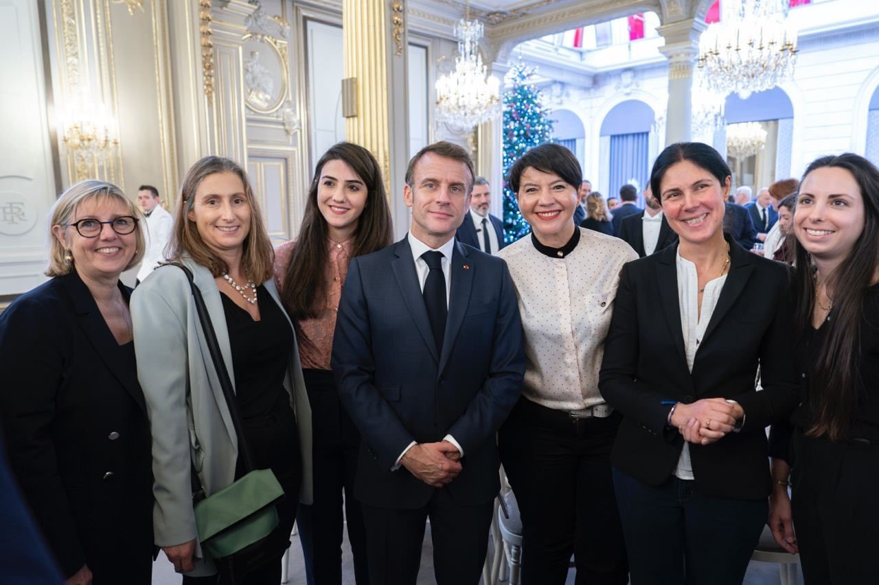 Photos du groupe de parole avec le Président de la République