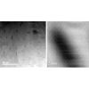 Précipitation cohérente de nitrures de chrome nanométriques lors de la décomposition isotherme à 600°C d’une austénite enrichie en carbone et azote d’un acier 23MnCrMo5. Images obtenues par Microscopie Electronique à Transmission Haute Résolution