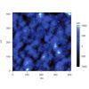 Atomic Force Microscopy (AFM) image of fibronectin grafted onto a membrane